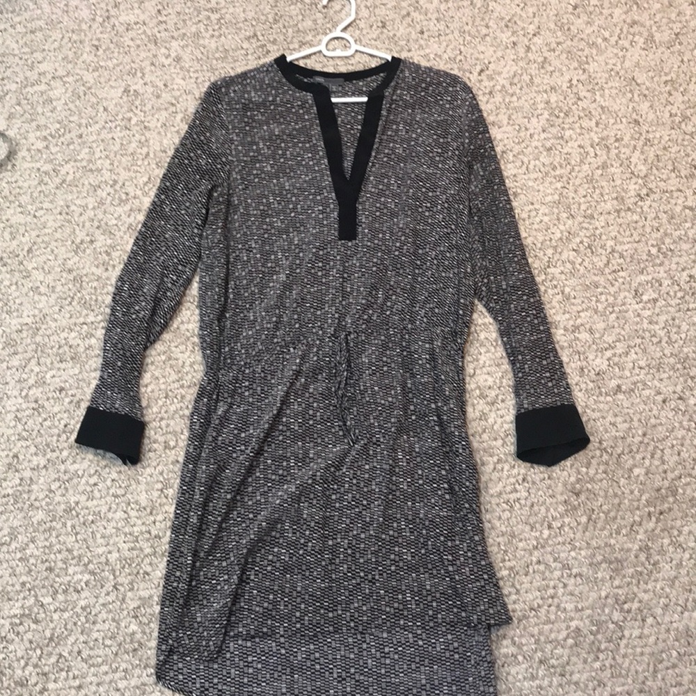 Vince drawstring waist shirt dress
